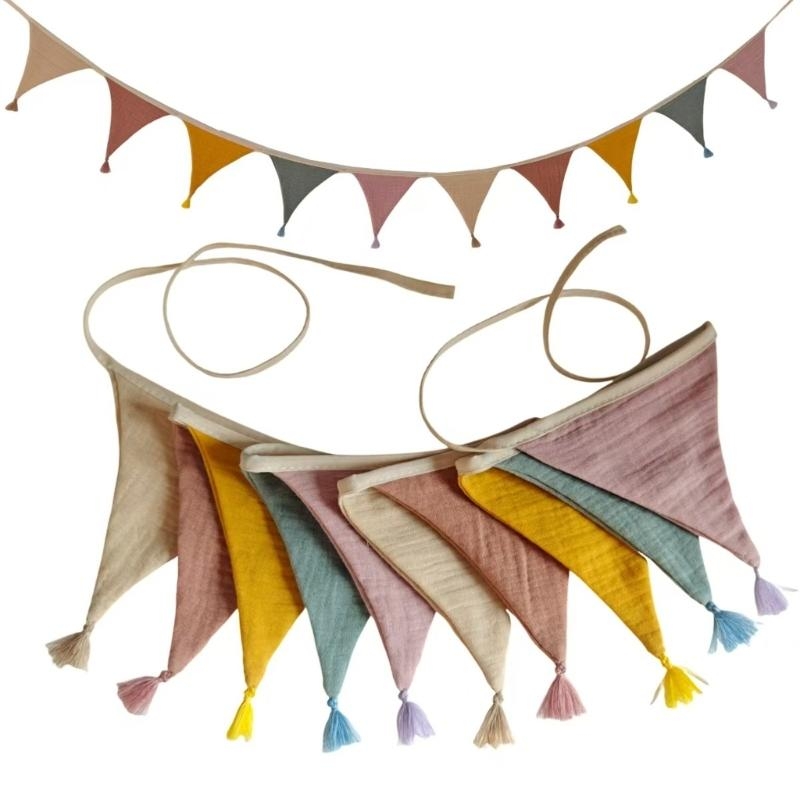 Baby Nursery Bunting - Soft Nursery Bunting Banners Vintage Pennant