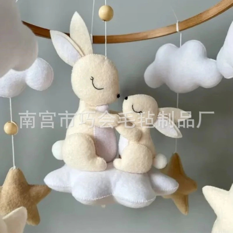 Handmade Soft Felt Bunny Baby  - Baby Nursery Mobile review and price