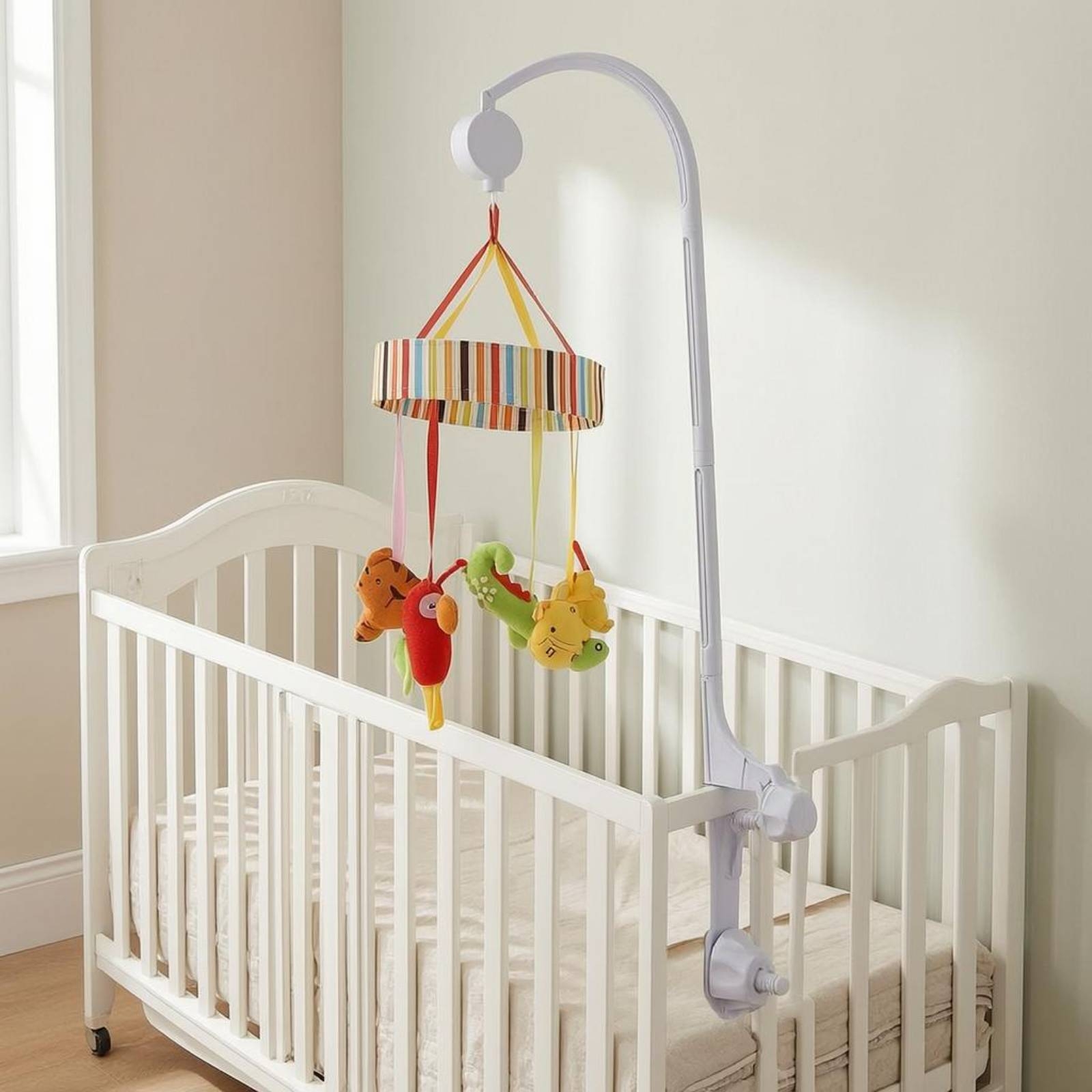 Baby Crib Mobile Stand White C - Baby Nursery Mobile review and price