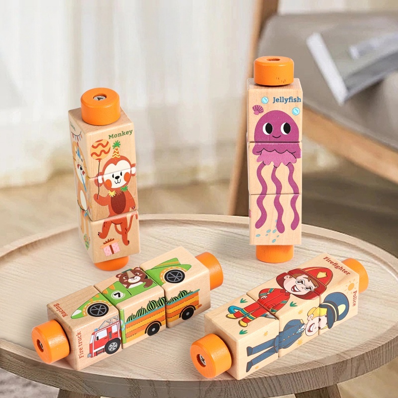Baby Wooden Rotating Jigsaw Pu - Baby Nursery Mobile review and price