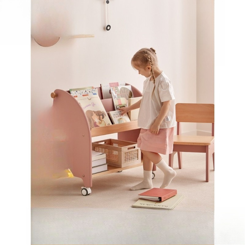 Solid wood bookshelf Floor-to- - Baby Bookshelf Small review and price