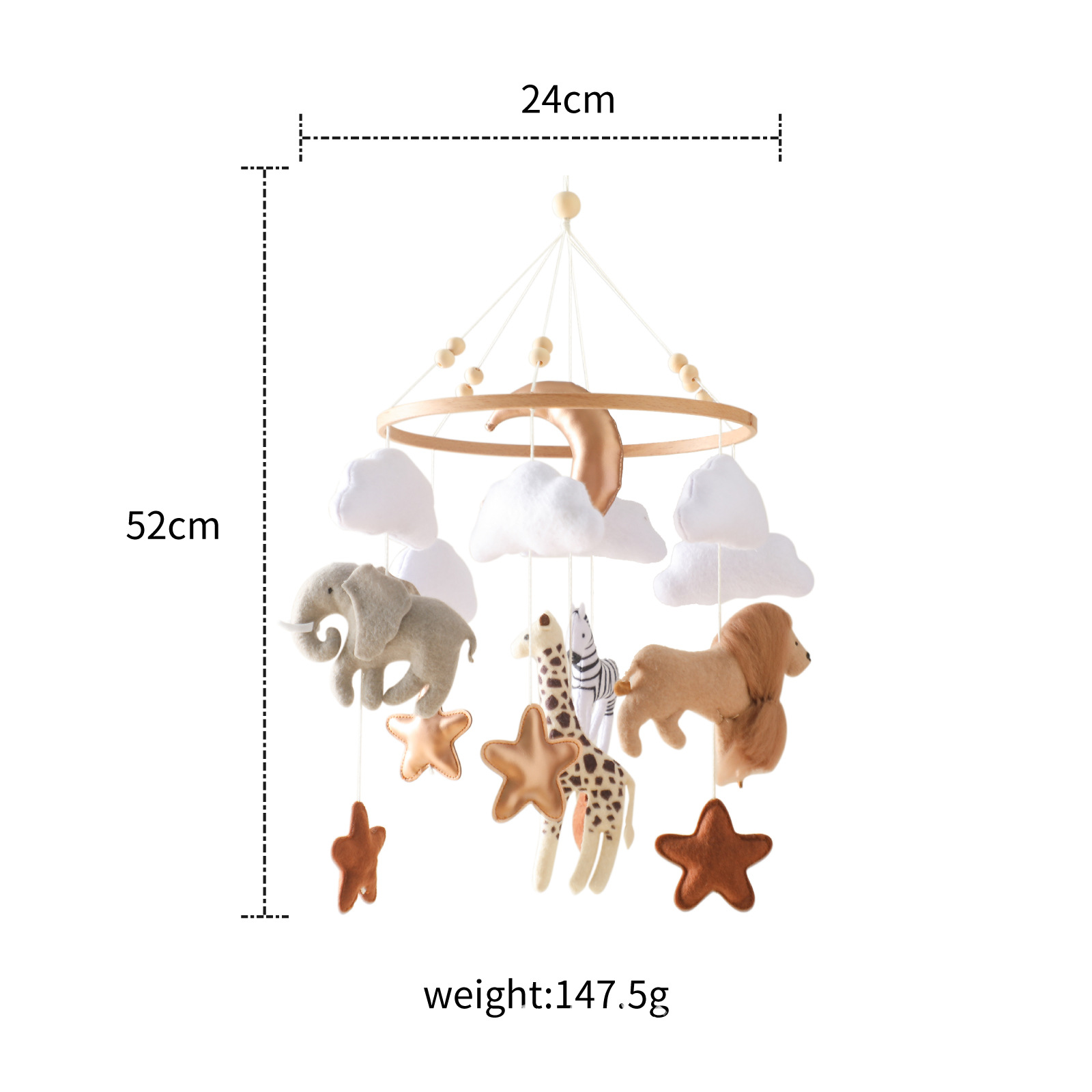 Hot Sale Nordic Handmade Felt  - Baby Nursery Mobile review and price