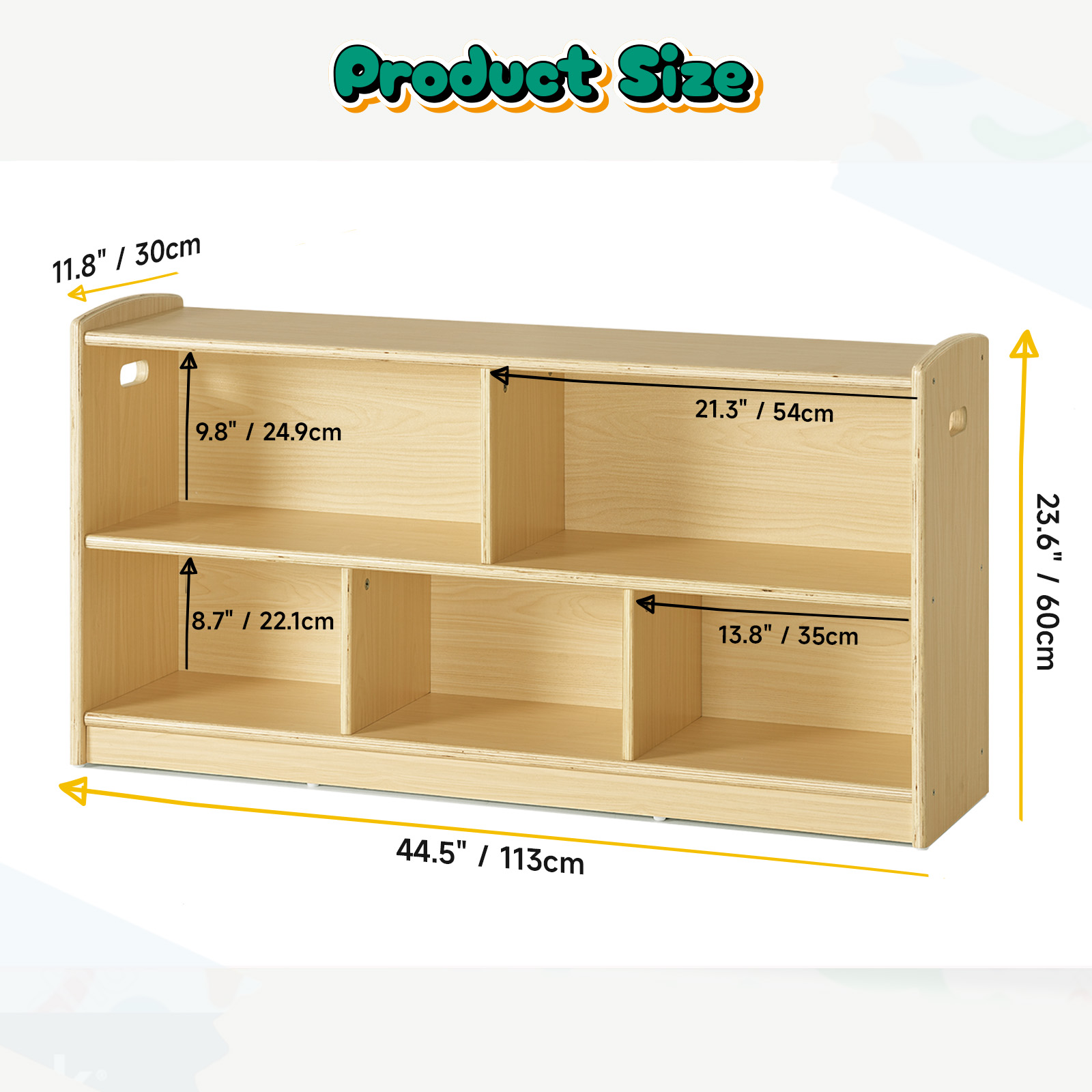 2-Tier Wood Montessori Cabinet - Baby Bookshelf Small review and price
